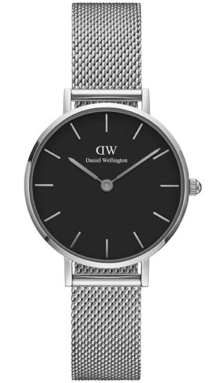 Daniel Wellington Petite 28mm Sterling Black Sølvfarvet