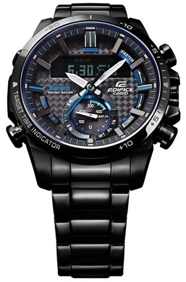 Solcelledrevet herreur i sort farve - Casio Edifice Premium ECB-800DC-1AEF