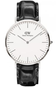 Elegant herreur med sort læderrem - Daniel Wellington Classic Reading 0214DW