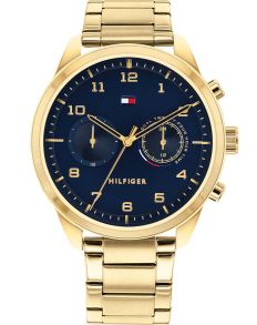 Guldfarvet Tommy Hilfiger ur med navy urskive - Tommy Hilfiger 1791783
