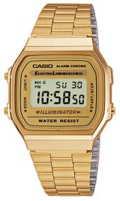 Klassisk retro digitalur i guldfarvet - Casio Classic A168WG-9EF