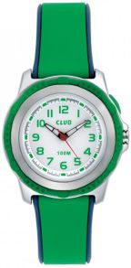 Grønt børneur med baggrundslys - Club 100M Green Blue A47104-3S0A