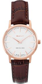 32mm smalt Gant dameur med læderrem - Gant Park Hill 32 W11402