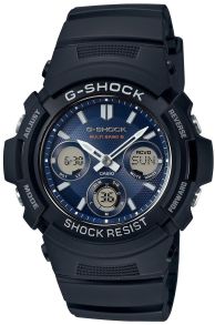 Radiostyret sportsur drevet af sollys - Casio G-Shock AWG-M100SB-2AER