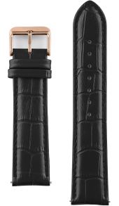 Vincero Black Croc Rosegoldfarvet Strap 22mm Bla-Rg-R01