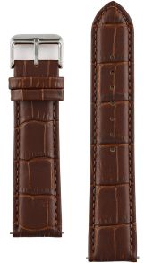 Vincero Mocha Croc Sølvfarvet Strap 22mm Moc-Sil-R04