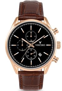 Vincero Chrono S - Rosegoldfarvet 40mm Gol-Bro-0S06