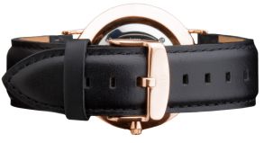 Sort læderrem til Daniel Wellington Classic Sheffield Rose Man 0307DW
