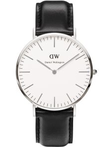 Elegant og klassisk herreur med meget tynd urkasse - Daniel Wellington Classic Sheffield Sølvfarvet Men 0206DW