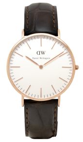 DW herreur med læderrem - Daniel Wellington York Rose 0111DW