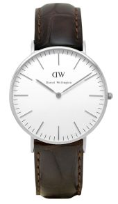 Elegant dameur med tynd urkasse - Daniel Wellington York Sølvfarvet 0610DW