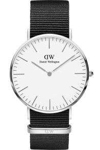 Daniel Wellington Classic Black Cornwall Sølvfarvet 40mm DW00100258