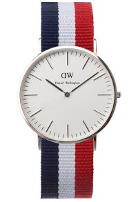Flot herreur med 3-farvet nato-rem - Daniel Wellington Cambridge Silver 0203DW