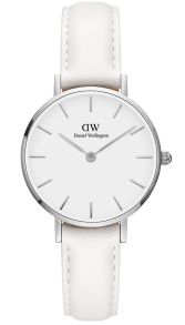 All white DW dameur - Daniel Wellington Petite 28mm Bondi White Sølvfarvet DW00100250