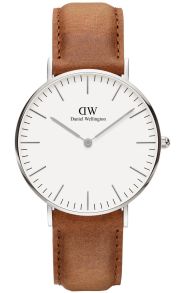 36mm dameur med patineret læderrem - Daniel Wellington Classic Durham 36mm DW00100112