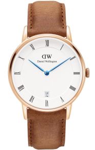 38mm Dapper ur med patineret læderrem - Daniel Wellington Dapper Durham DW00100115