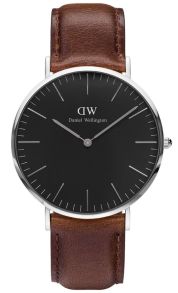 Daniel Wellington Classic Black Bristol Sølvfarvet 40mm DW00100131