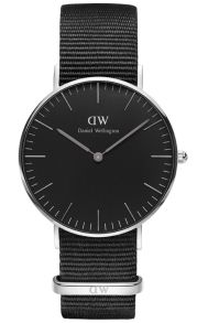 Daniel Wellington Classic Black Cornwall Silver 36mm DW00100151
