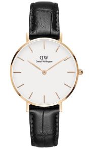 Rødguld dameur med hvid skive og flot læderrem - Daniel Wellington Classic Petite Reading DW00100173