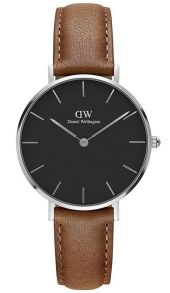 Dameur med flot lys brun patina-læderrem - Daniel Wellington Classic Petite Durham DW00100178