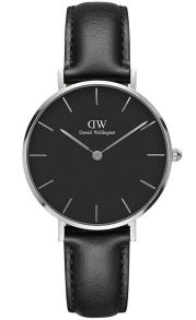 Sort dameur med 32mm smal urkasse - Daniel Wellington Classic Petite Sheffield DW00100180