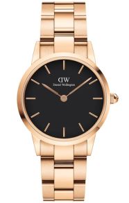 Daniel Wellington Iconic Link 28mm Rosegoldfarvet Black DW00100214