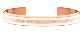 Daniel Wellington Classic Satin White Rosegoldfarvet Slim Bracelet DW00400067 - Medium