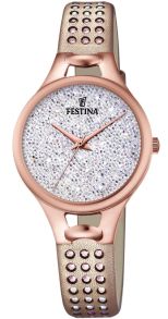Rosaguld-farvet dameur med Swarovski sten - Festina Swarovski 2018 F20408/1