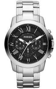 Elegant og klassisk herreur i stål - Fossil Grant FS4736
