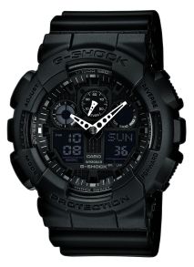 Kraftfuldt og maskulint sportsur fra Casio - Casio G-Shock Sort - GA-100-1A1ER