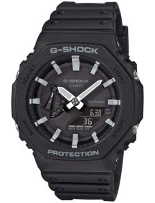 Velkonstrueret sportsur i stilrent sort design - Casio G-Shock CasiOak GA-2100-1AER