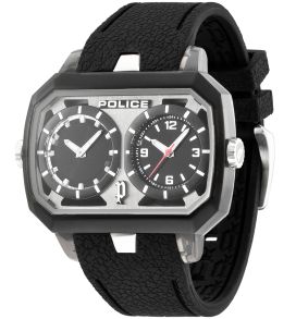 Bredt herreur med to urskiver - Police Hydra PL13076JPB-02A