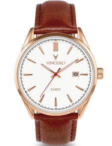 Vincero Kairos Rosegoldfarvet/Mahogany WhiR-Bro-K28