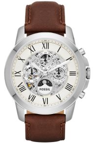 Automatik herreur med brun rem fra Fossil - Fossil Grant Automatic ME3027