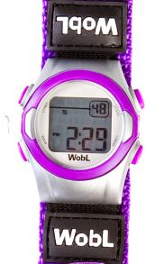 Vibrerende digitalur med 8 alarmer - WobL Purple