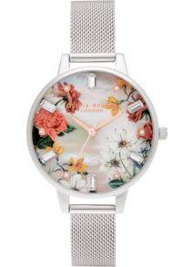 Olivia Burton Sparkle Florals Demi MOP Sølvfarvet Mesh OB16BF32