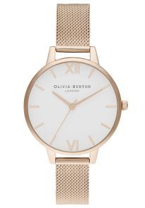 Olivia Burton Classics White Pale Rose Gold OB16DE10