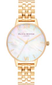 Elegant guldur med perlemor - Olivia Burton Mother of Pearl Bracelet OB16MOP01