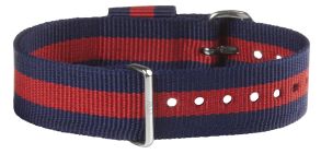 18mm Nato rem i navyblå og rød - Wristband Daniel Wellington Nato Oxford Woman Silver 0801DW