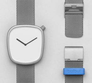 Dansk kvalitets ur med meshlænke - Bulbul Swiss Movement Sapphire Steel Mesh Pebble 06
