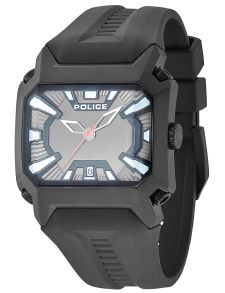 Sort Police ur med gummirem - Police Tornado PL13600JSB/61