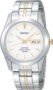 Klassisk Seiko armbåndsur med safirglas - Seiko Classic Sølvfarvet Guldfarvet Sapphire SGG719P1