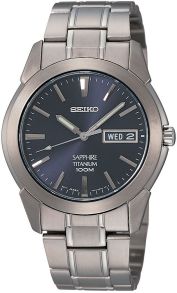 Seiko titanium ur med mørkeblå urskive - Seiko Titanium Sapphire SGG729P1
