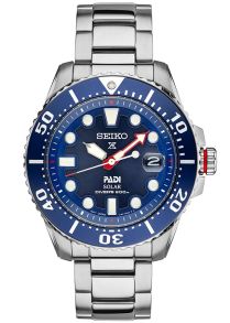 Flot dykkerur drevet af lysenergi - Seiko PADI Diver Solar Special Edition SNE435P1