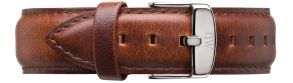 Mørke brun rem med sølvfarvet spænde - Wristband Daniel Wellington St Andrews Sølvfarvet Man 0407DW