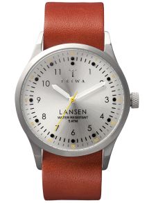 Triwa armbåndsur i stål med brun læderrem - Triwa Stirling Lansen Brown Mono LAST102.MO012612