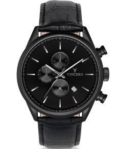 Herreure i all black med kronograf - Vincero Chrono S Matte Black Bla-Bla-S11