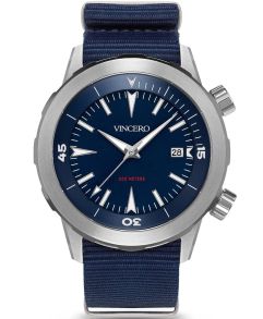 Vincero The Vessel Nato - Navy/Sølvfarvet Blu-SilN-D01